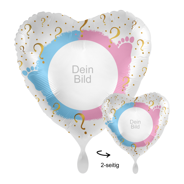 1 Ballon mit Foto - Gender Party