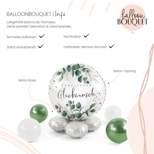 1 Balloon Bouquet - Green Magic Wishes