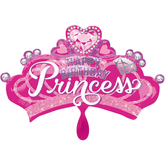 1 Balloon XXL - Princess Crown & Gem