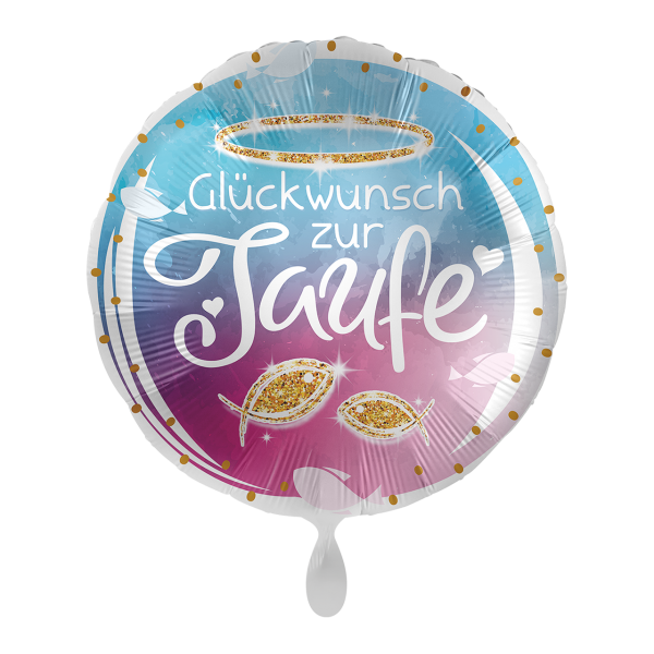 1 Ballon - Taufe Glückwunsch