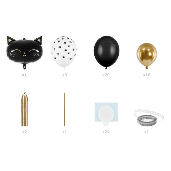 1 Ballonset - Ballon Bouquet - Black Cat