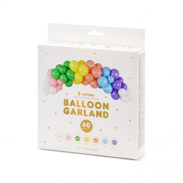 1 Ballonset - Ballongirlande - "Rainbow"