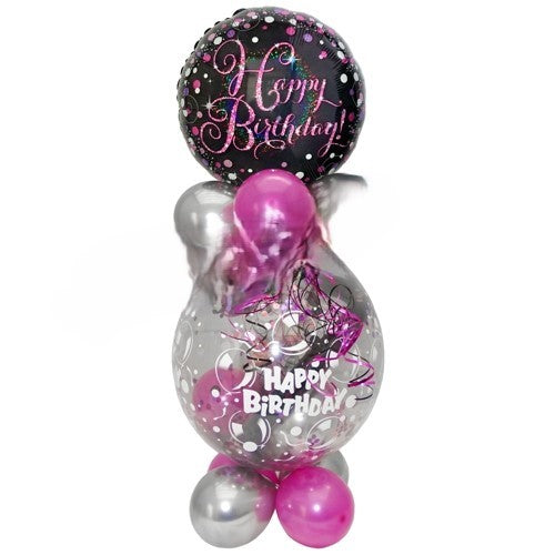 Geschenk im Luftballon - Pink Celebration Birthday