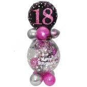 Geschenk im Luftballon - Pink Celebration Birthday