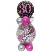 Geschenk im Luftballon - Pink Celebration Birthday