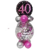 Geschenk im Luftballon - Pink Celebration Birthday