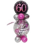 Geschenk im Luftballon - Pink Celebration Birthday